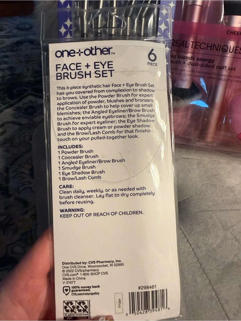 Real Techniques Pink and Black Brush Set of 3 NWT